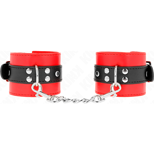 KINK Wrist Restraints Red with Adjustable Belt