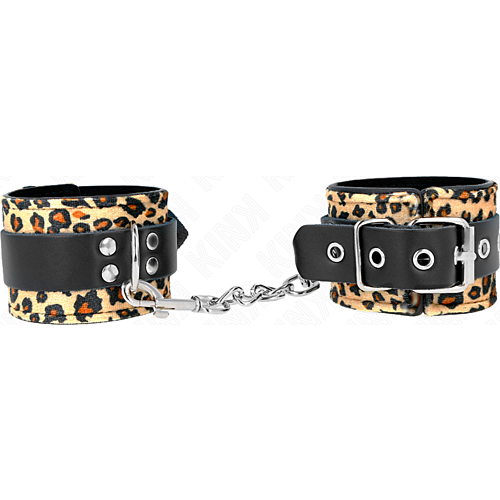 Wrist Restraints KINK Adjustable Leopard Style 18-29 cm