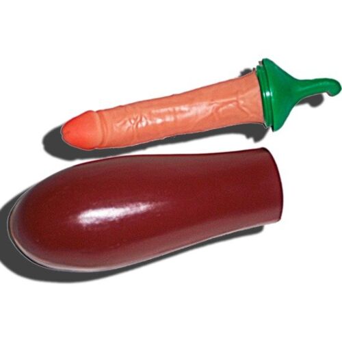 Adult Toy Diablo Picante Penis Eggplant with Surprise