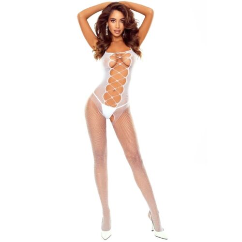Bodystocking Passion Woman BS124 with Lace-up Detail