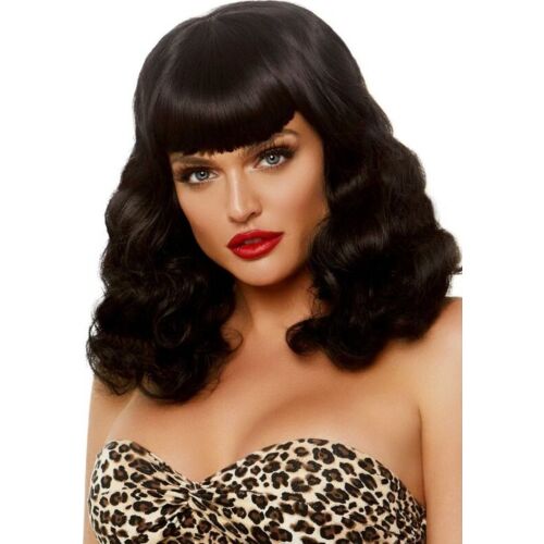 Curly Wig Leg Avenue Retro with Bangs and Luminiscence