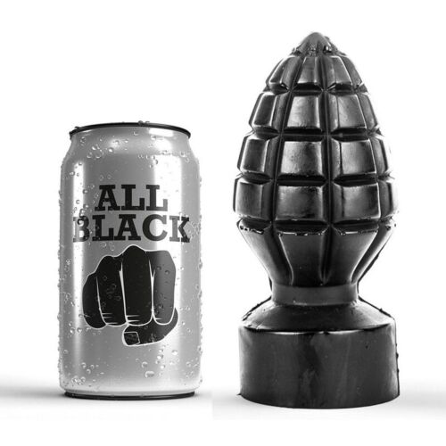 ALL BLACK Anal Plug 14cm Grenade Shape