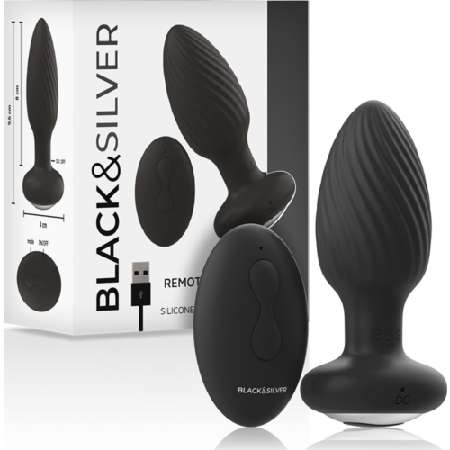 BLACK&SILVER WELLS Anal Rotator Plug