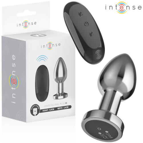 Anal Plug INTENSE M with Remote Control and 10 Vibrations