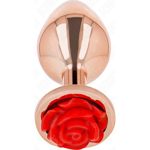 Anal Plug KINK with Romantic Red Rose Adornment