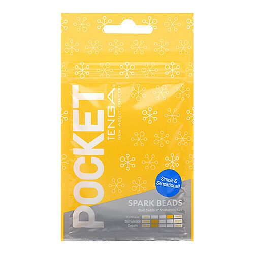 Pocket Tenga Spark Beads Manual Masturbator with Textured Waves