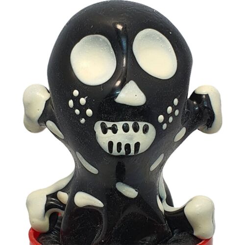 Novelty Condom CONDOMERIE Skull Black Model 1 Hand-Painted