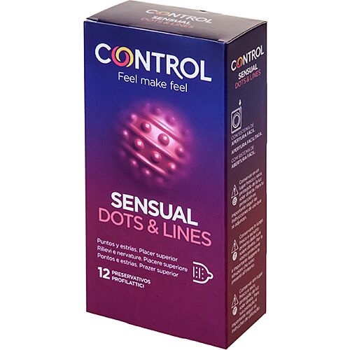 Control Condoms Sensual Dots & Lines - Extra Stimulation