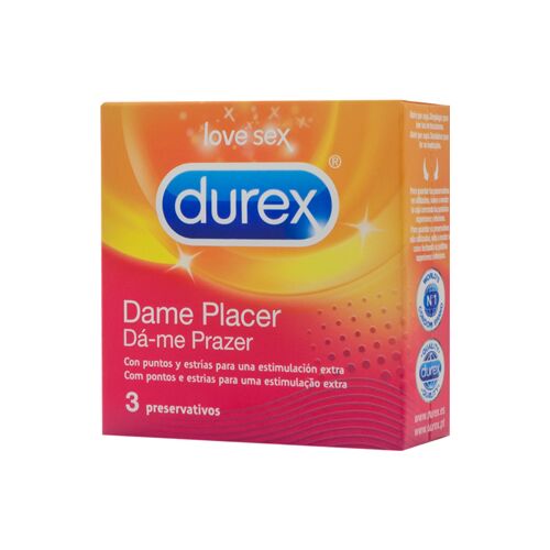 Condom Durex Dame Placer 3 Pack with Zeus Scent