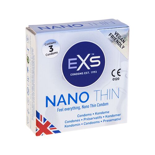 Exs Nano Thin 3's condoms — ultra-thin fit