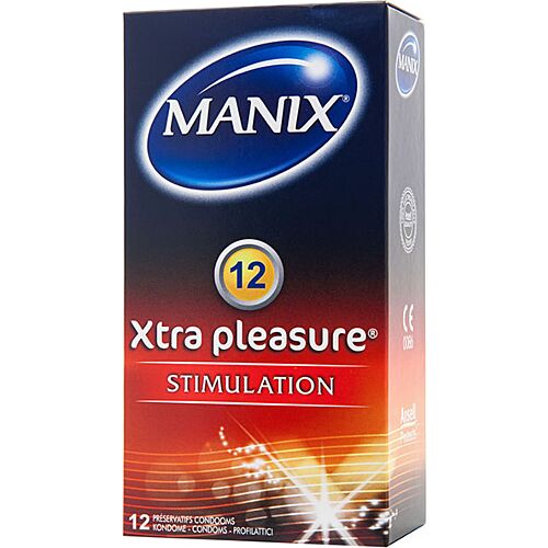 Manix Xtra Pleasure Ribbed Condoms – 12 Pack