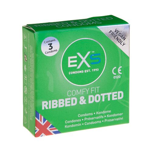 Condoms Exs Ribbed & Dotted for Enhanced Sensations
