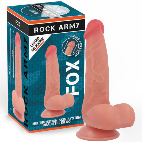 Realistic Dildo Rock Army Fox 19 cm with Suction Base