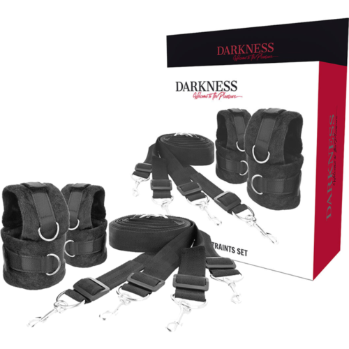 Bed Restraints Darkness Bondage Set with Adjustable Cuffs