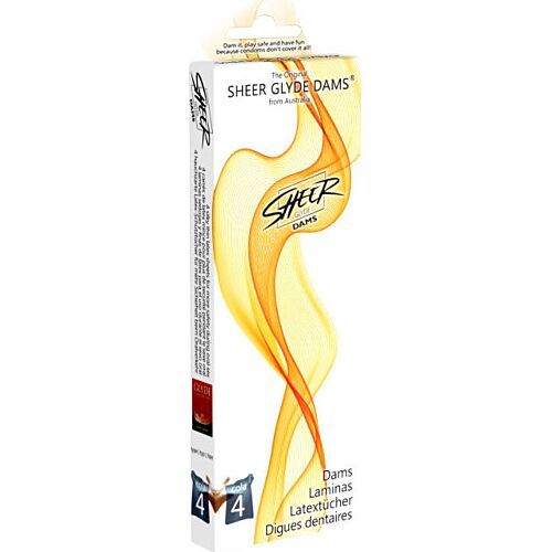 Oral Sex Dams Sheer Glyde Silk-like Latex Barrier