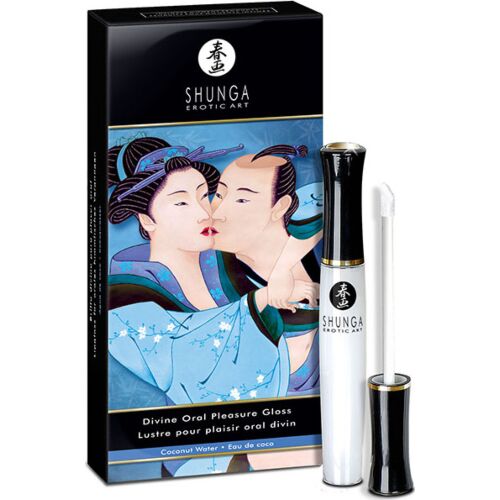 Shunga Divine Lip Gloss Coconut Water - 3 in 1 Pleasure