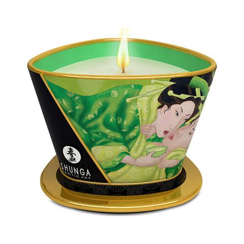 Massage Candle SHUNGA Mini Caress with Green Tea Aroma