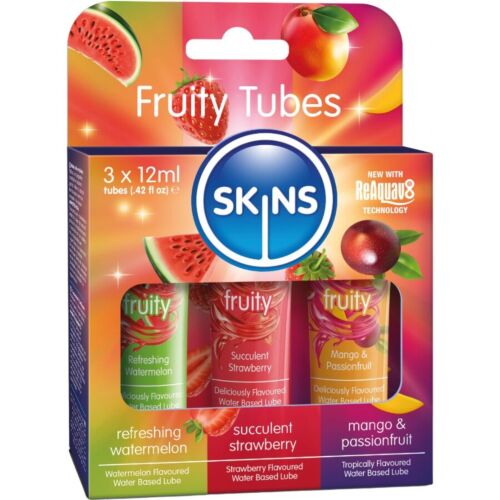 Lubricant SKINS Fruity Lubes Kit: Watermelon, Strawberry & Mango