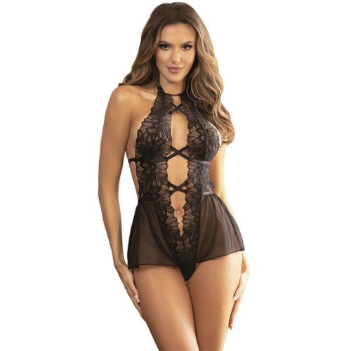 Teddy Sublime Bodies L/XL Halter Neck Lace