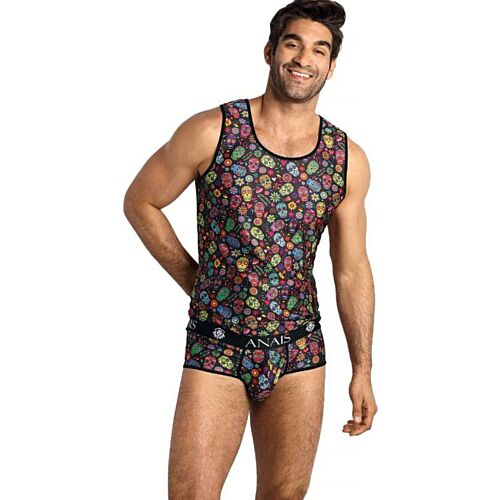 Men's Sleeveless Top ANAIS MEN MEXICO with Floral Print
