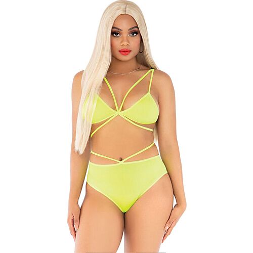 Lingerie Set Leg Avenue - Bra and Panties with Straps