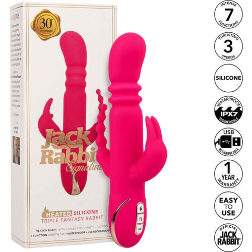 Rabbit Vibrator CALEXOTICS Jack Fantasy Triple Heated