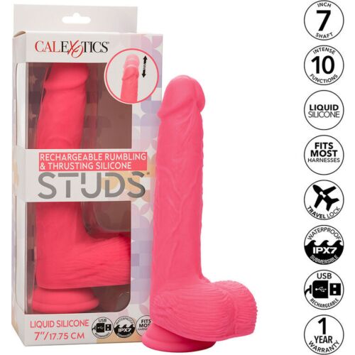 Realistic Vibrator CALEXOTICS Studs with Thrusting Action