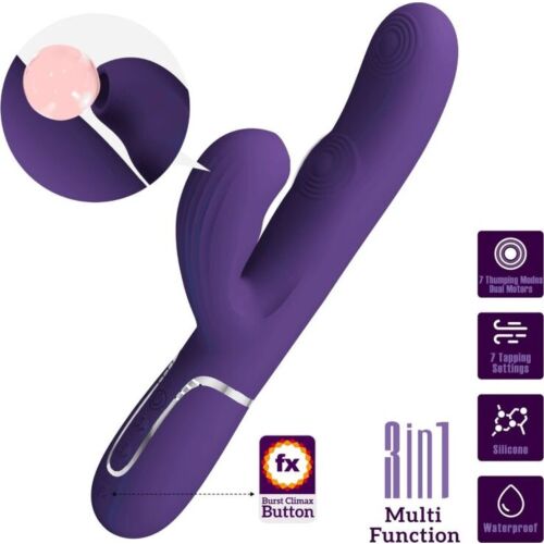 Rabbit Vibrator Pretty Love Perlita with Tapping Modes