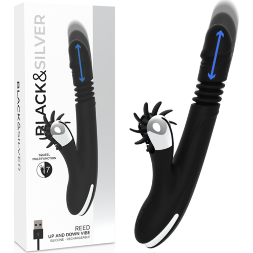 BLACK&SILVER Bunny Reed Up & Down G-Spot Vibrator