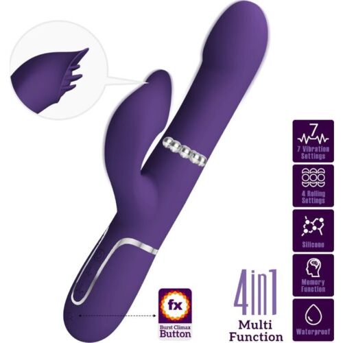 Rabbit Vibrator Pretty Love Flirtation Zalin with Beads