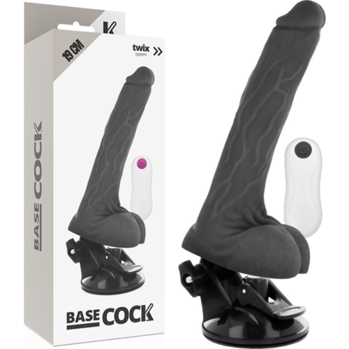 Realistic Vibrator BASECOCK 19 cm with Remote Control