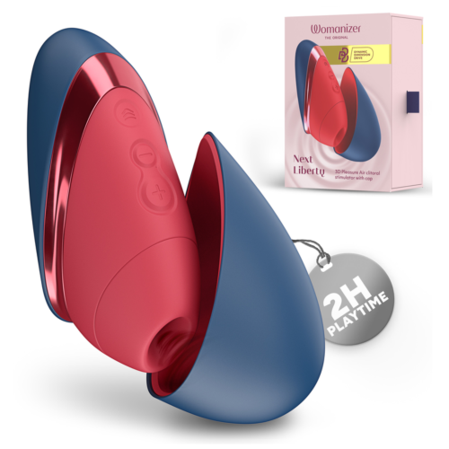 WOMANIZER NEXT LIBERTY 3D Pleasure Air Clitoral Stimulator Blue/Red