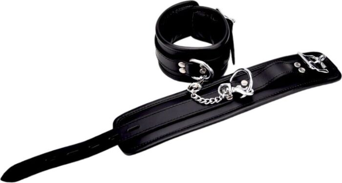 BOUND Leather Wrist Restraints with Detachable Double-Trigger Chain