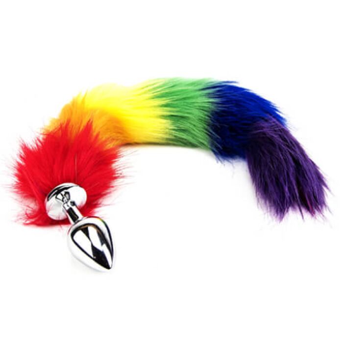 Furry Fantasy Rainbow Tail Butt Plug Furry Fantasy Rainbow Tail Butt Plug