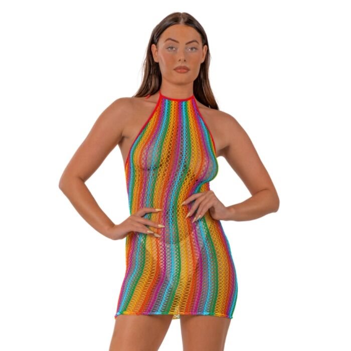 Lace by LJ Rainbow Halter Neck Dress Lace by LJ Rainbow Halter Neck Dress