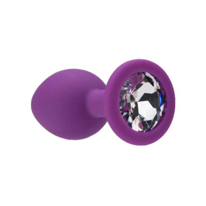 Loving Joy Jewelled Silicone Butt Plug Purple -Small Loving Joy Jewelled Silicone Butt Plug Purple -Small
