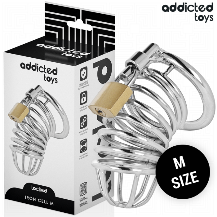 Penis Cage Addicted Toys Locked M Size Metal Structure
