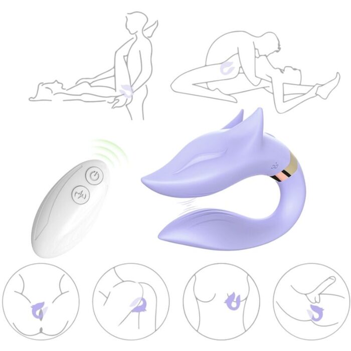ARMONY - FOX VIBRATOR FOR COUPLES REMOTE CONTROL PURPLE ARMONY - FOX VIBRATOR FOR COUPLES REMOTE CONTROL PURPLE