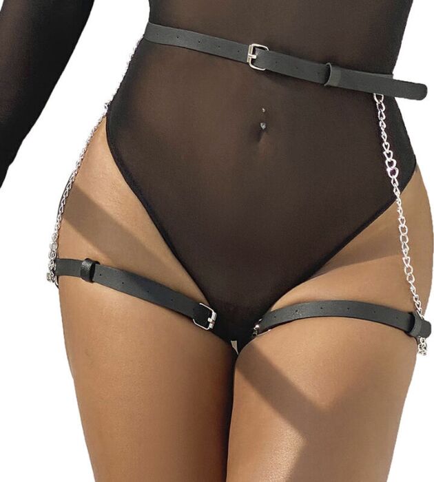 Arnés Cinturón Cuero Negro SUBBLIME - Seducción Total Arnés Cinturón Cuero Negro SUBBLIME - Seducción Total