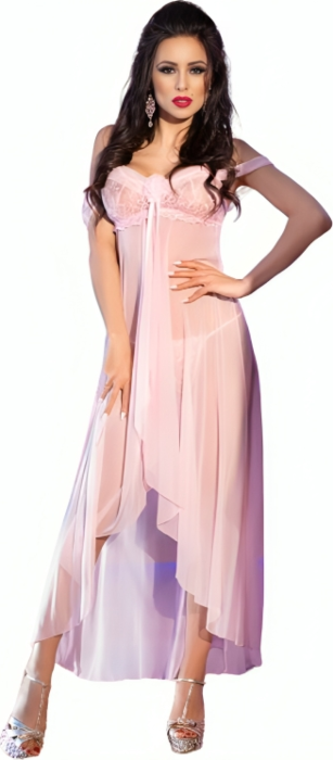 Babydoll Largo Chilirose CR 3716 Rosa Elegante Babydoll Largo Chilirose CR 3716 Rosa Elegante