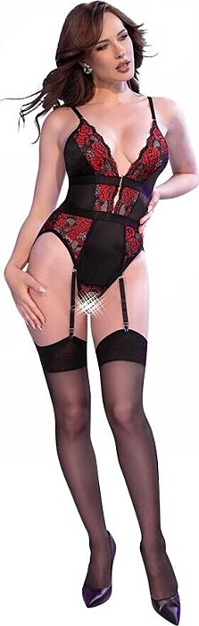 Body erótico Chilirose CR 4863 con encaje floral Body erótico Chilirose CR 4863 con encaje floral