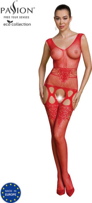Bodystocking Passion Eco BS014 Rojo Ecológico Bodystocking Passion Eco BS014 Rojo Ecológico