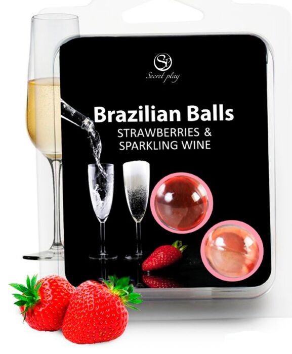 Brazilian Balls Set SECRETPLAY with Strawberry Champagne Aroma