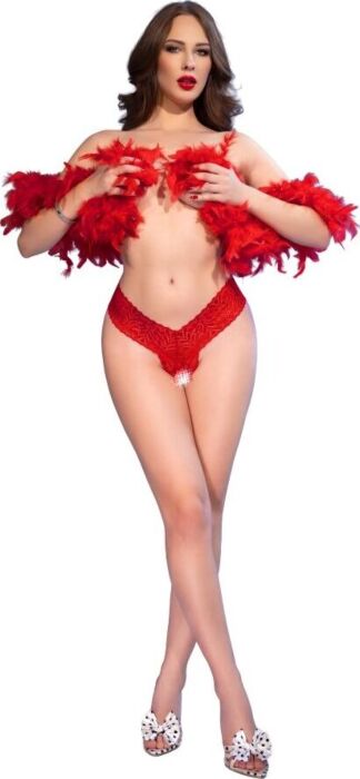 Open-Crotch Thong Chilirose CR 4885 Red Open-Crotch Thong Chilirose CR 4885 Red