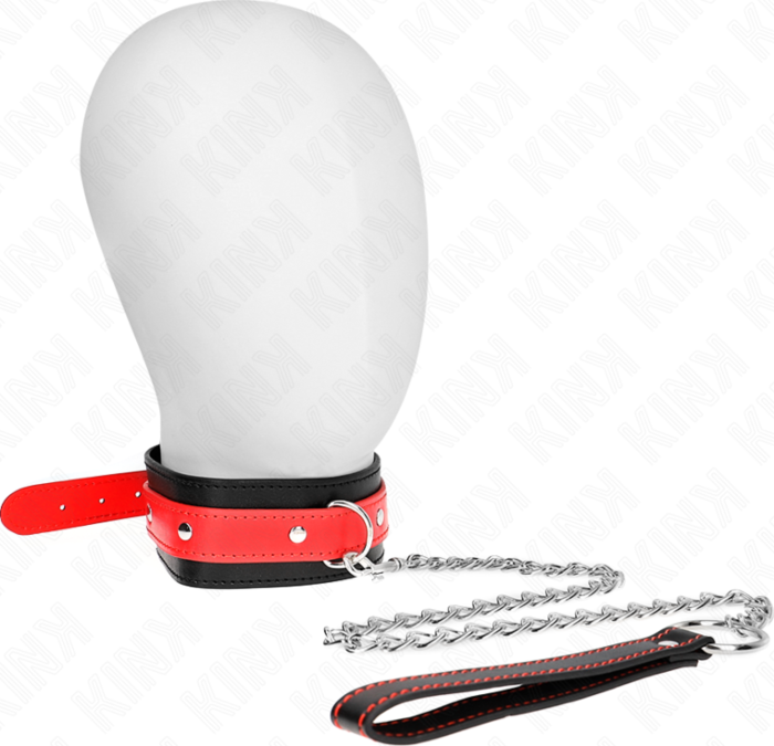 Collar con Correa KINK Rojo Ajustable 65 cm