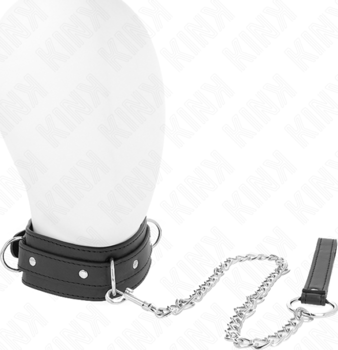 Collar KINK 65cm Con Correa Ajustable - BDSM Elegante Collar KINK 65cm Con Correa Ajustable - BDSM Elegante