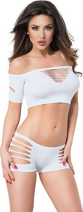 Conjunto Lencería Chilirose CR 3779 Blanco Coqueto Conjunto Lencería Chilirose CR 3779 Blanco Coqueto