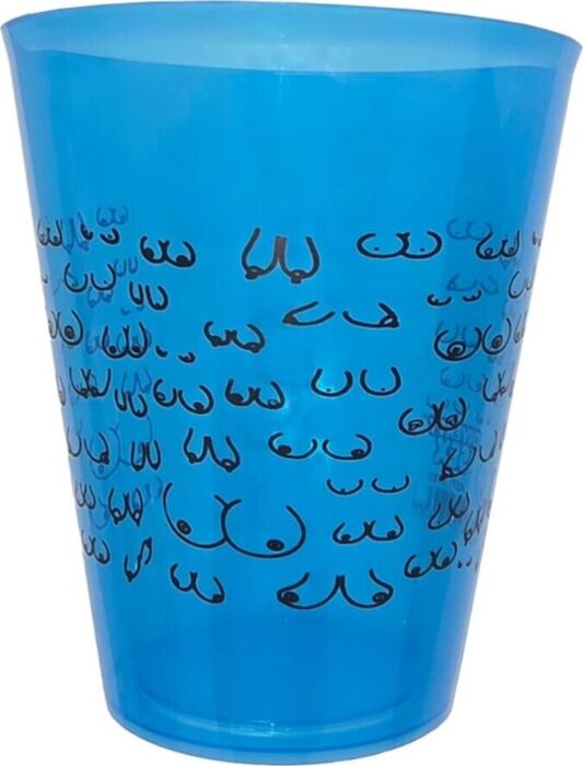 DIABLO PICANTE - VASO AZUL 500 ML CON TETAS NEGRAS DIABLO PICANTE - VASO AZUL 500 ML CON TETAS NEGRAS