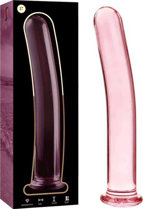 Dildo Cristal Rosa Nebula 18.5x3 cm Dildo Cristal Rosa Nebula 18.5x3 cm