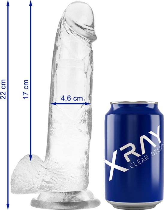 Dildo Crystal Clear 22 cm - Realismo Transparente Dildo Crystal Clear 22 cm - Realismo Transparente